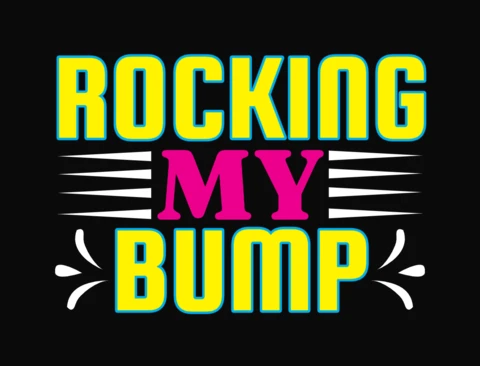 Rocking My Bump T-Shirt Design Template