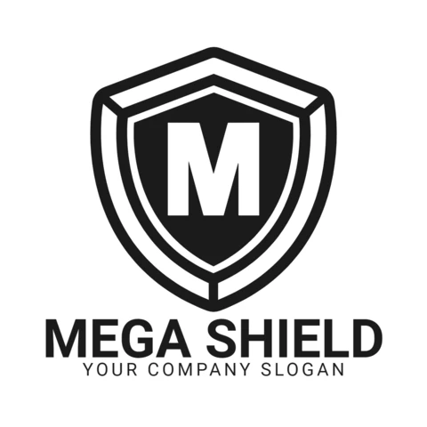 Modelo de design do logotipo do mega shield