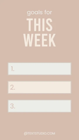 Weekly Goals Planner Template Instagram Story Post Design