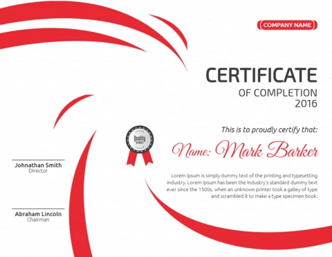 Abstract Certificate Of Appreciation With Modern Shapes Post Design Template