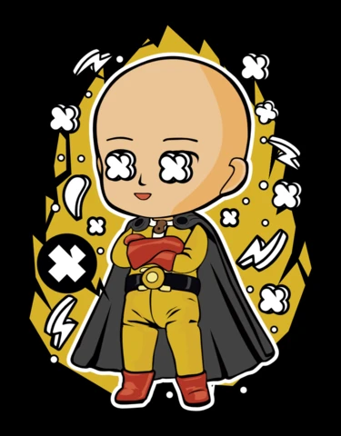Modèle de conception de t-shirt de personnage de dessin animé Saitama One-Punch Man