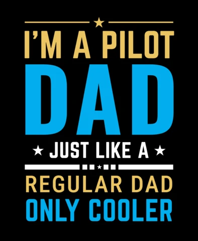 Soy un papá piloto plantilla de diseño de camiseta