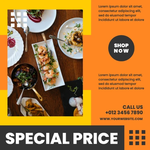 Special Food Promotional Instagram Post Design Template