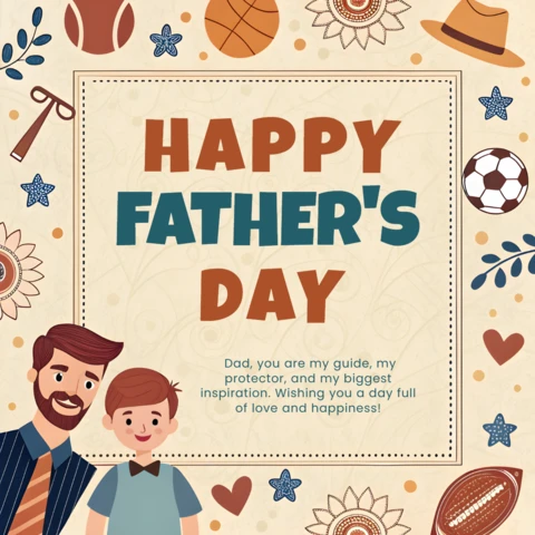 Whimsical Father's Day Design Template for Heartfelt Celebrations