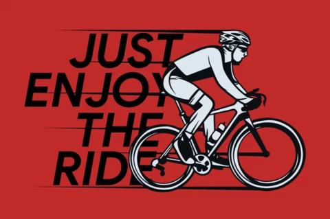 Plantilla de diseño de cartel ciclista vintage