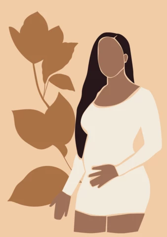 Przyszła mama - płaski, minimalistyczny plakat do druku