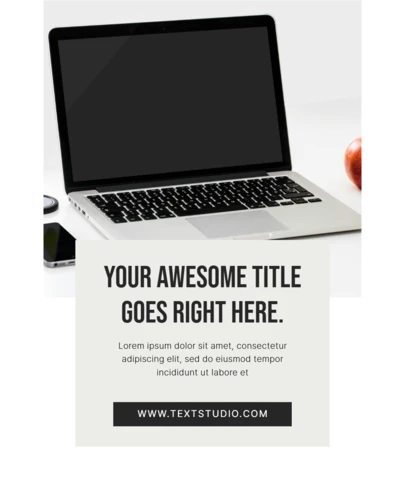Modern Laptop Workspace Instagram Post Design Template