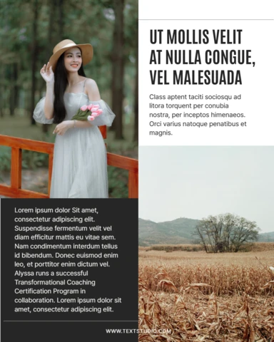 Plantilla de diseño de post de instagram inspirado en el estilo de vida y la naturaleza