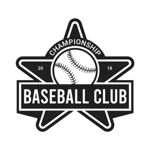 Baseball Club Tournament Championship Sports Logo Design Template