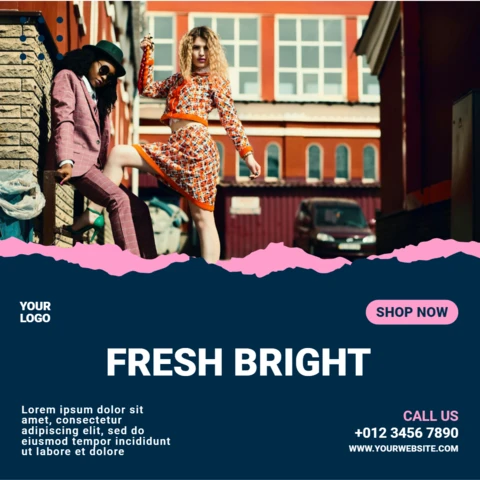 Fashion And Style Commercial Ad Instagram Post Design Template