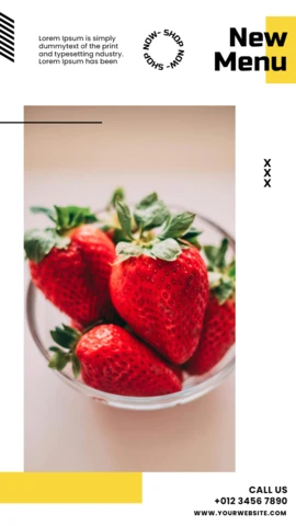 Striking Bright Yellow Instagram Story Post Design Template