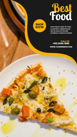 Best Food Restaurant Instagram Story Post Design Template
