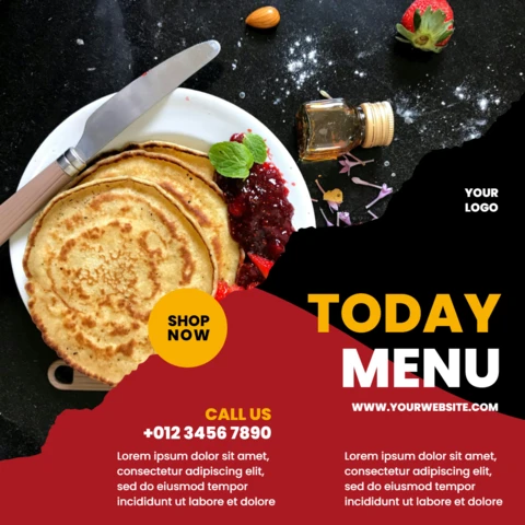 Red And Black Scratches Promotional Social Media Post Design Template