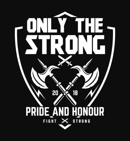 Only The Strong Viking T-Shirt Design Template