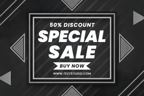 Modern Sale Announcement Template with Geometric Design for Promotional Flyers