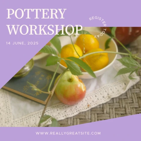 Pottery Workshop Event Instagram Post Design Template