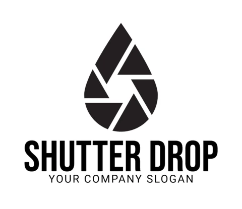 Shutter Drop Logo Design Template