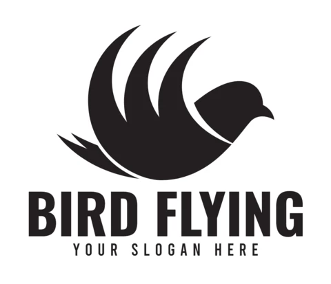 Flying Bird Logo Design Template