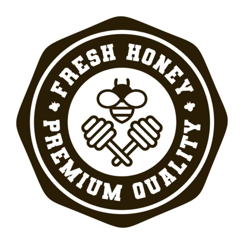 Frischer honig logo design Vorlage