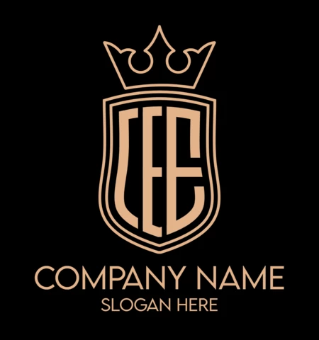 CEE Letters Luxury King Logo Design Template