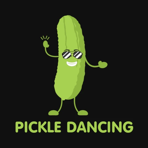 Funny Pickle Dancing Vegan T-Shirt Design Template
