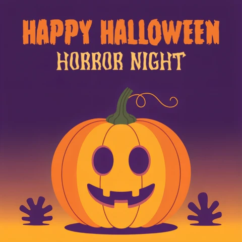 Modelo de design de abóbora de Halloween para convites de festa