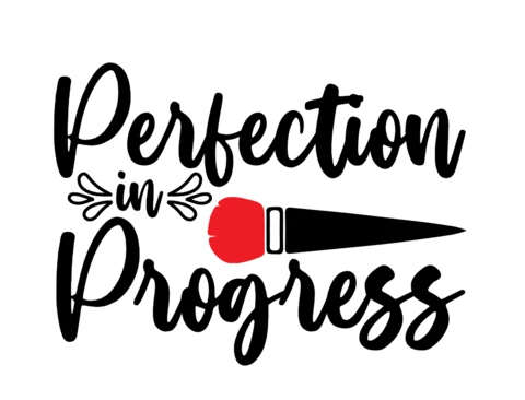 Plantilla de diseño de camiseta de maquillaje Perfection in progress