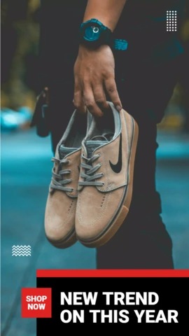 New Trend Streetwear Sneakers Instagram Story Post Design Template