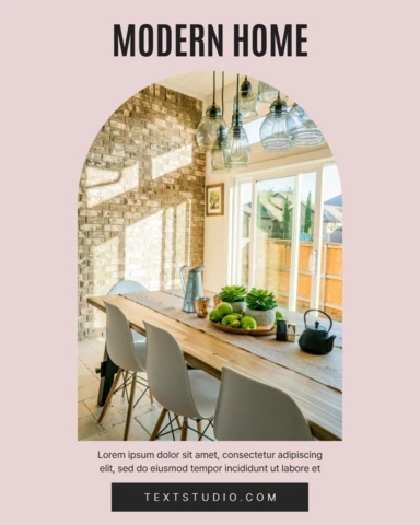 Plantilla de diseño de hogar moderno para folleto de decoración de interiores elegante