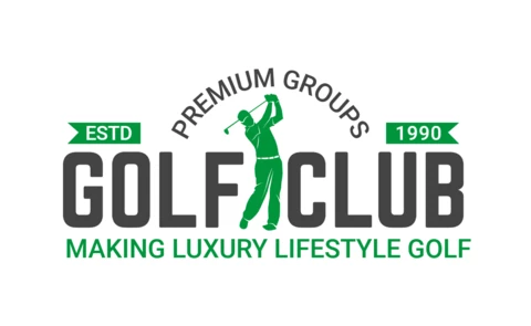 Szablon projektu logo sportowego turnieju klubu golfowego