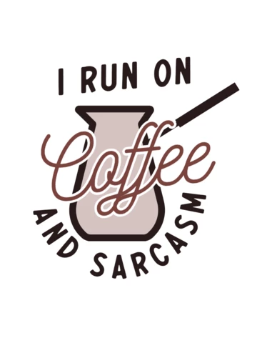 Je me nourris de café et de sarcasmes - modèle de t-shirt