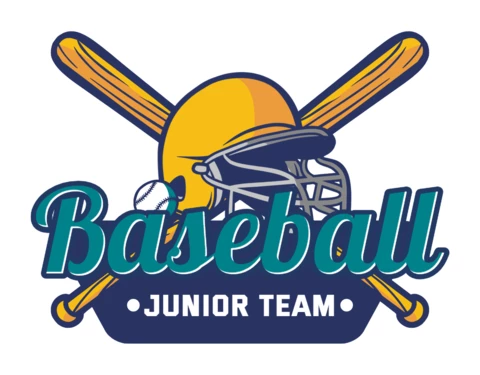Plantilla de diseño de logotipo vintage de equipo junior de béisbol