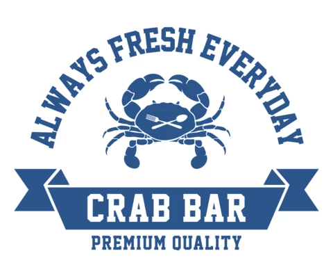 Premium Krabbenbar Logo Design Vorlage