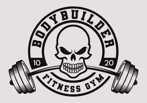 Plantilla de diseño de logotipo de gimnasio negro