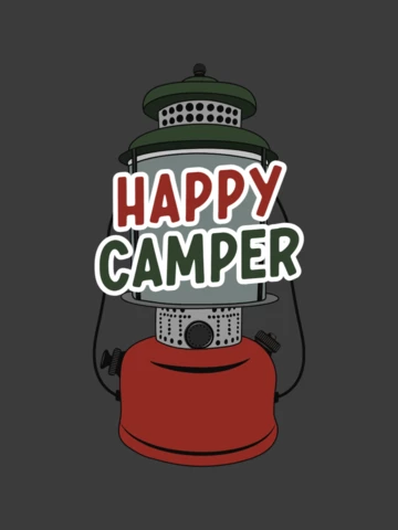 Happy Camper Lantern Logo Template Design