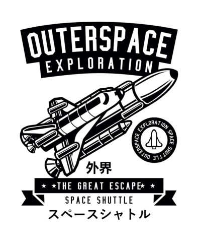 Outer Space Exploration T-shirt Design Template
