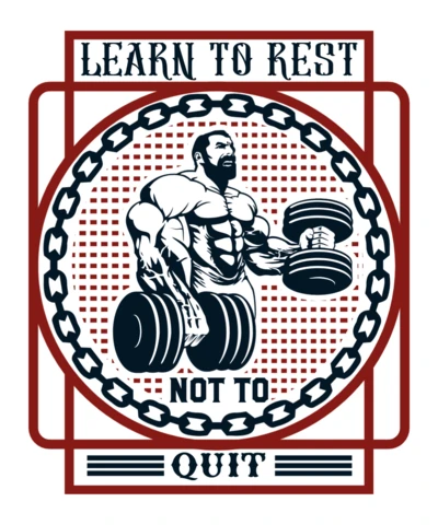 Vintage Fitness Motivational Design Template for Gym Apparel