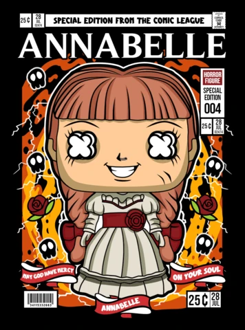 アナベルの漫画キャラクター雑誌の表紙デザインテンプレート
