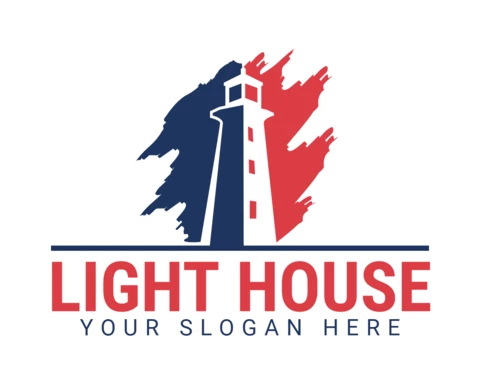 Designvorlage für Leuchtturm-Logo