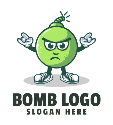 Modello di progettazione del logo della bomba