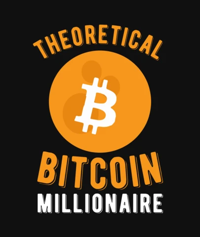 Theoretical Bitcoin Millionaire T-Shirt Design Template