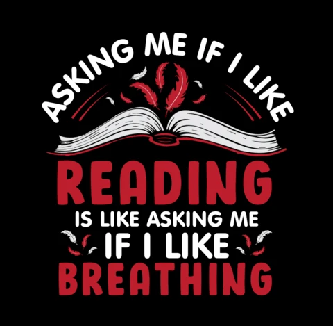 Modello di t-shirt con citazioni divertenti per gli amanti dei libri