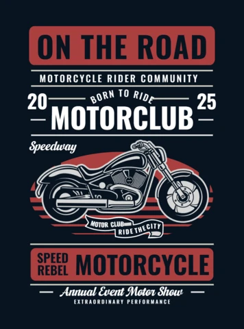 Motorcycle Rider Community T-shirt Design Template