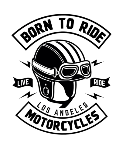 Born To Ride Motorcycles T-Shirt Design Template