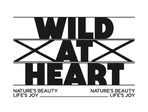 Wild At Heart Bold Typography with Nature’s Beauty and Life’s Joy Quote T-Shirt Design Template