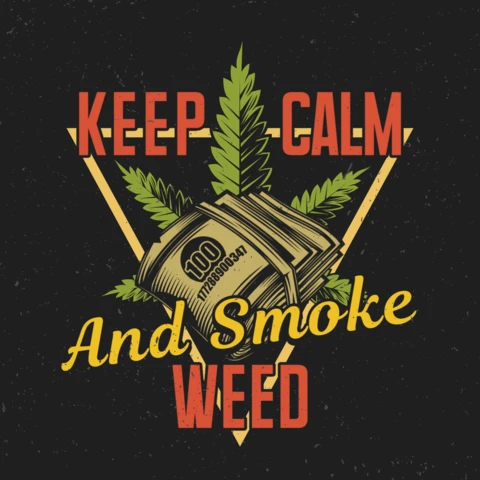 Cannabis And Money T-Shirt Design Template