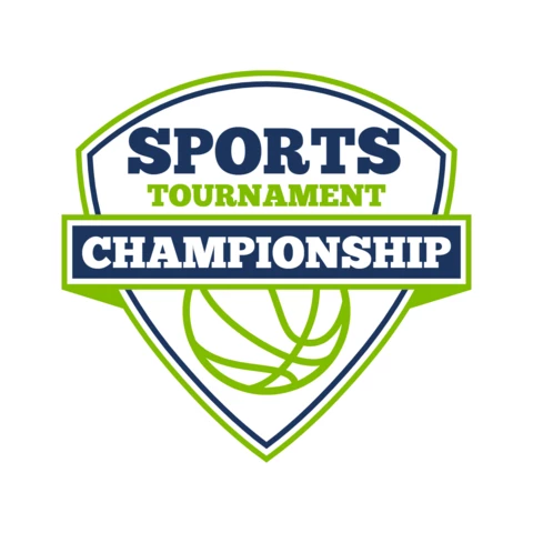 Plantilla de diseño de logotipo deportivo de campeonato de torneo de baloncesto