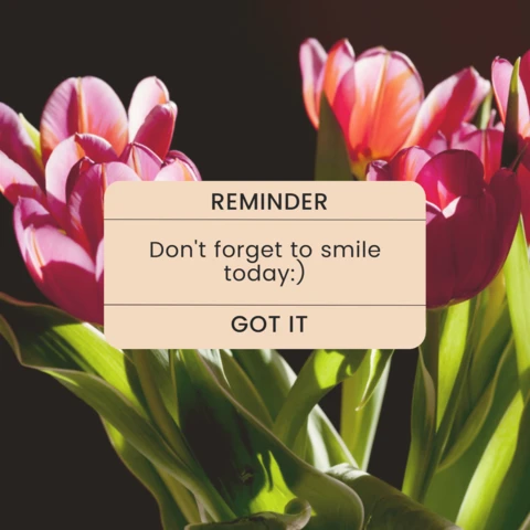 Reminder Message On A Note Instagram Post Design Template