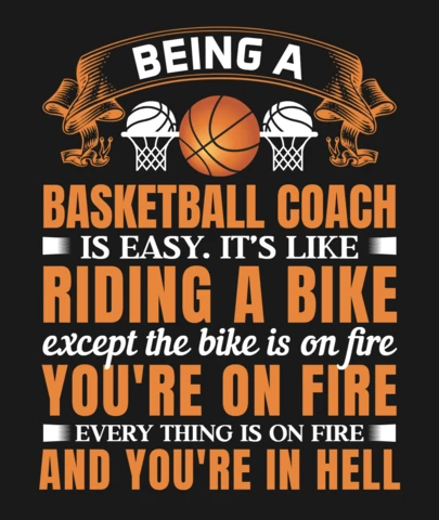 Ser um técnico de basquete é fácil modelo de design de camiseta
