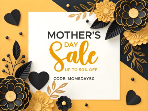 Modèle de conception florale élégante pour la fête des mères - jusqu'à 50% de réduction